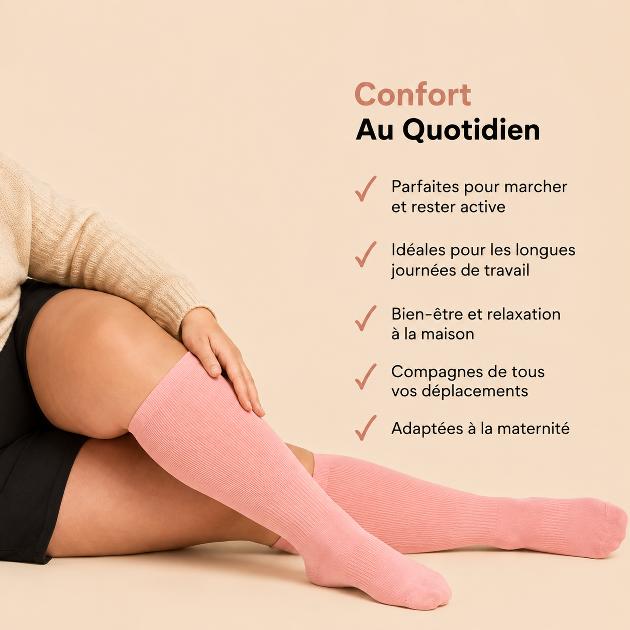 Chaussettes de Compression Modalya — Confort & Légèreté